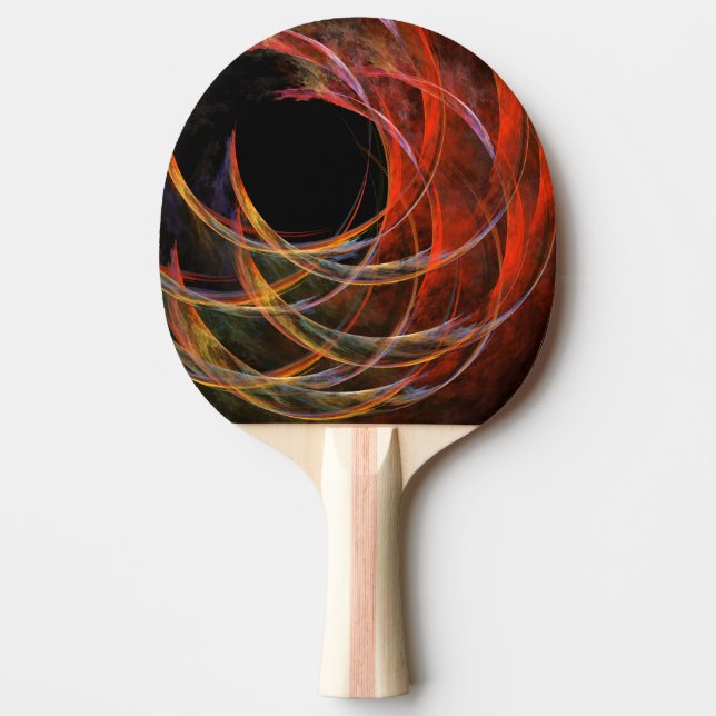 Breaking the Circle Vortex of Fire Abstract Art Ping Pong Paddle (Front)