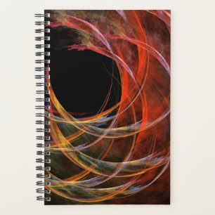 Breaking the Circle Vortex of Fire Abstract Art Planner