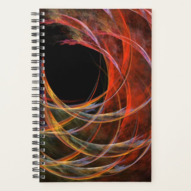 Breaking the Circle Vortex of Fire Abstract Art Planner (Front)