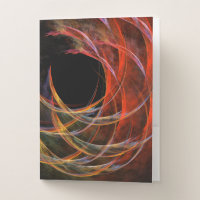 Breaking the Circle Vortex of Fire Abstract Art