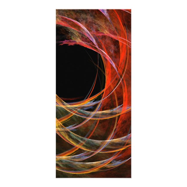 Breaking the Circle Vortex of Fire Abstract Art Rack Card (Front)