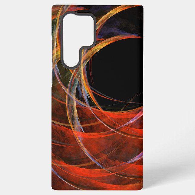Breaking the Circle Vortex of Fire Abstract Art Samsung Galaxy Case (Back)
