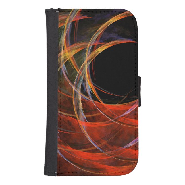 Breaking the Circle Vortex of Fire Abstract Art Samsung Galaxy Wallet Case (Front)