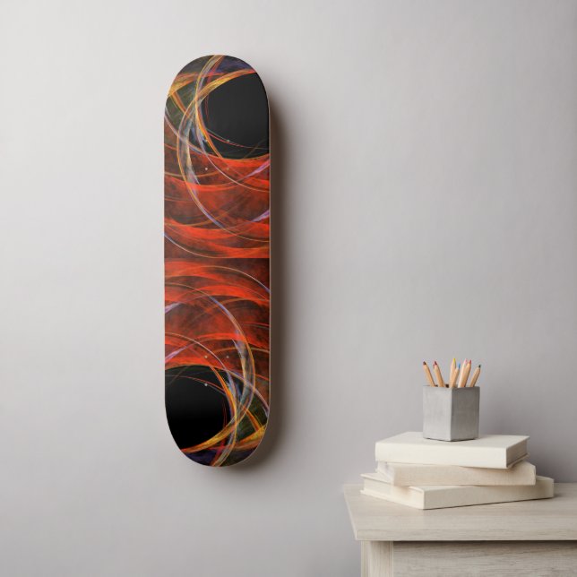 Breaking the Circle Vortex of Fire Abstract Art Skateboard Deck (Wall Art)