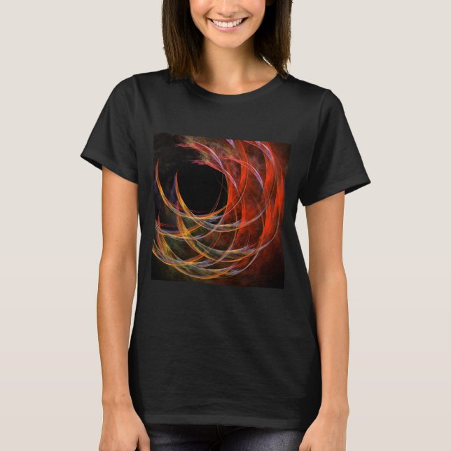 Breaking the Circle Vortex of Fire Abstract Art T-Shirt (Front)