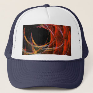 Breaking the Circle Vortex of Fire Abstract Art Trucker Hat