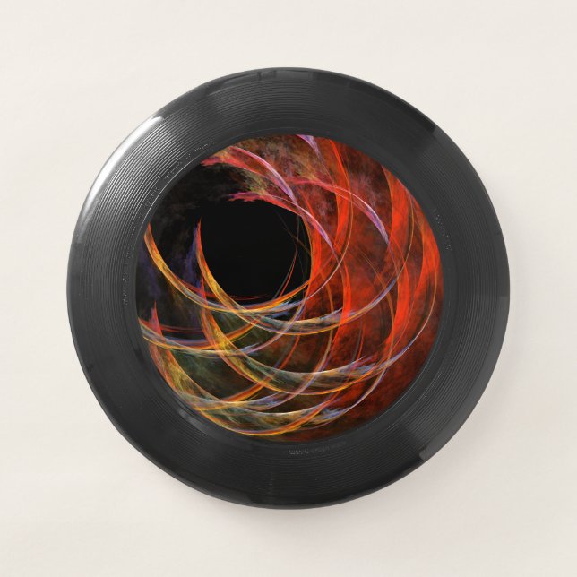 Breaking the Circle Vortex of Fire Abstract Art Wham-O Frisbee (Front)