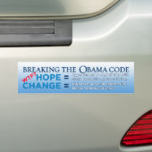 Breaking The Obama Code Bumper Sticker (On Car)