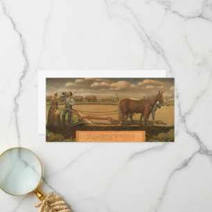 Breaking the Prairie, 1939 by Grant Wood Thank You Card