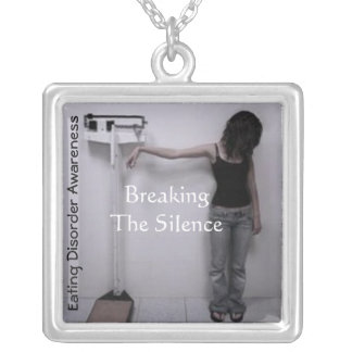 Breaking the Silence©-Eating disorder awareness Silver Plated Necklace