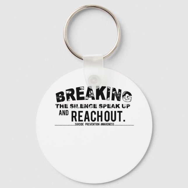 Breaking The Silence Suicide Prevention Awareness Keychain (Front)