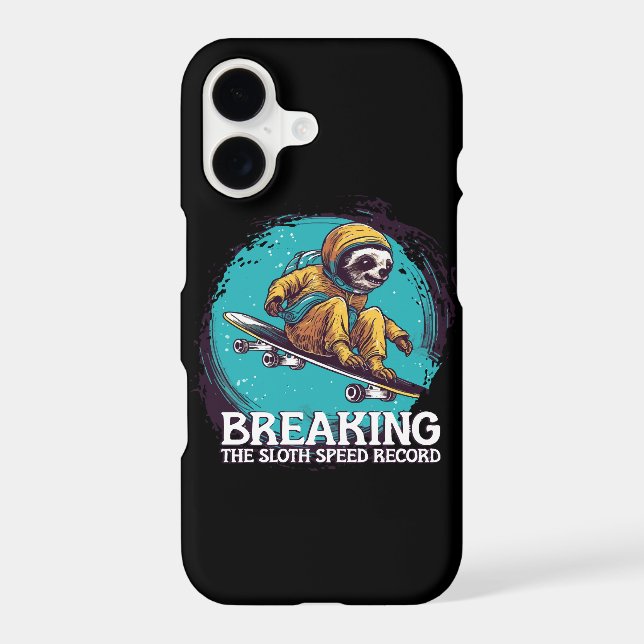 breaking the sloth speed record iphone case (Back)