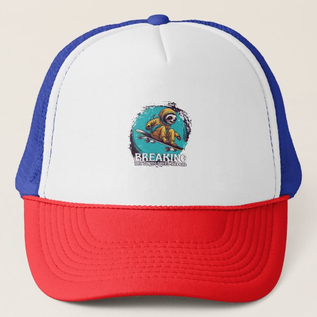 breaking the sloth speed record trucker hat (Front)