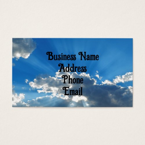 Breaking Through Clouds Business Card