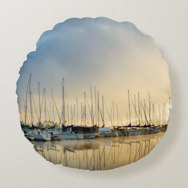 Breaking Through II Round Pillow (Front)