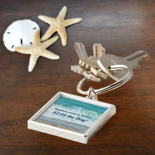 Breaking Wave Happiness SEAS the Day Keychain