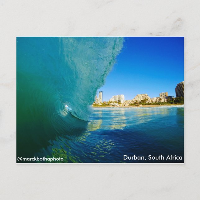 Breaking Wave in Durban, South Africa. Marck Botha Postcard (Front)
