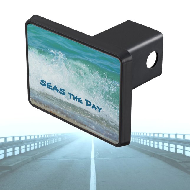 Breaking Wave seas the Day Surf Breaking on Shore Hitch Cover (Creator Uploaded)