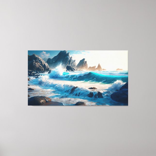 Breaking Waves Canvas Print (Front)