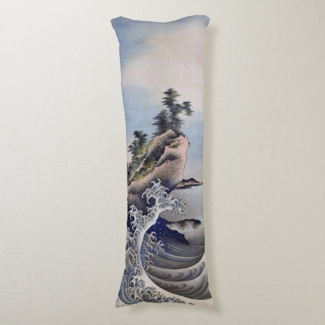 Breaking Waves, Hokusai Body Pillow (Front Vertical)