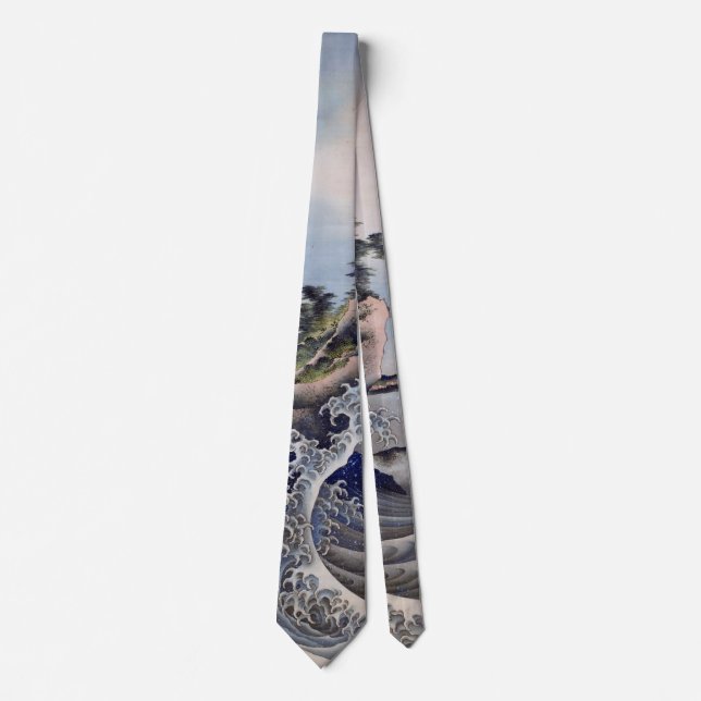 Breaking Waves, Hokusai Neck Tie (Front)