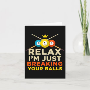 Breaking Your Ball Pool Billiards Novelty Hob Card