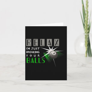 Breaking Your Funny Billiards Pool Player Gift Card