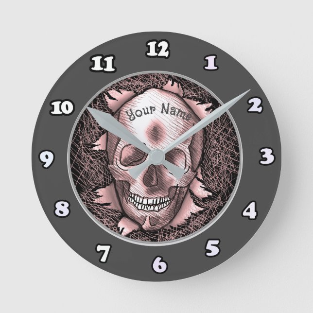 Breakout Red Skull  clock (Front)