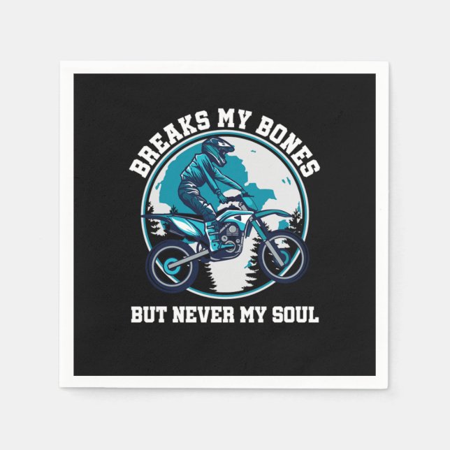 Breaks My Bones Motorcycle Motocross Dirt Bike Gif Napkins (Front)