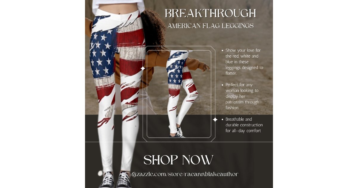 Breakthrough American Flag Leggings | Zazzle