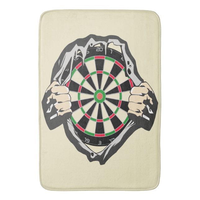 Breakthrough to the Bullseye – Ultimate Dartboard  Bath Mat (Front Vertical)