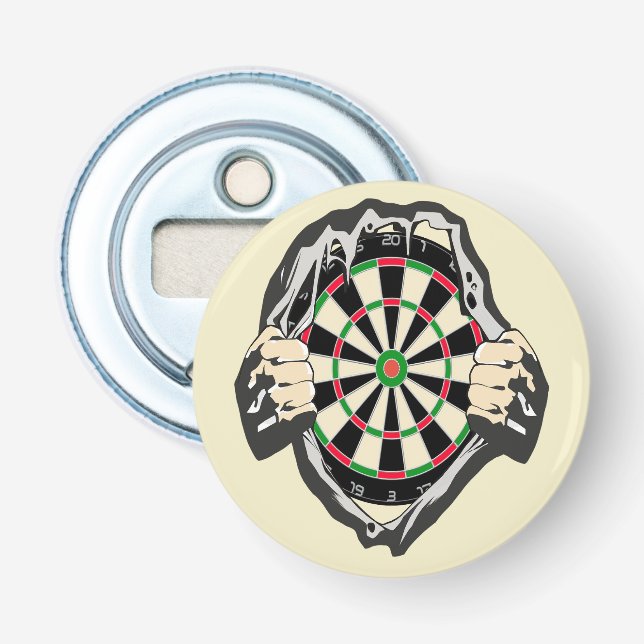Breakthrough to the Bullseye – Ultimate Dartboard  Bottle Opener (Front)
