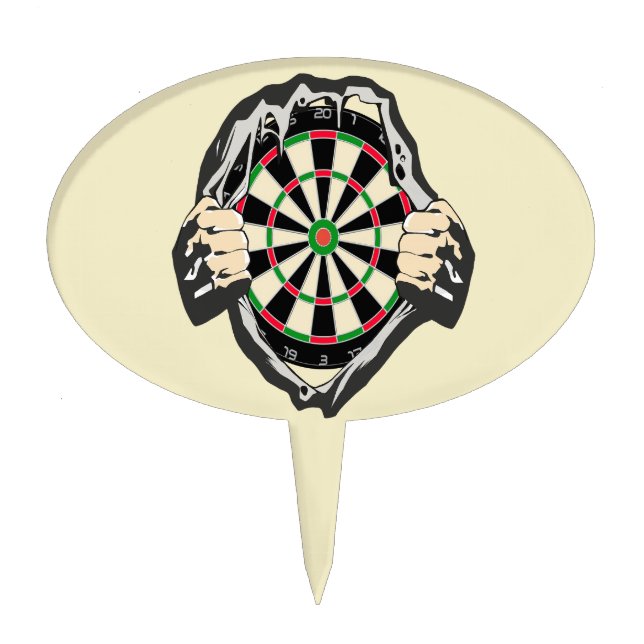Breakthrough to the Bullseye – Ultimate Dartboard  Cake Topper (Front)