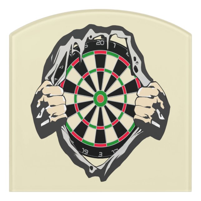Breakthrough to the Bullseye – Ultimate Dartboard  Door Sign (Contour Front)