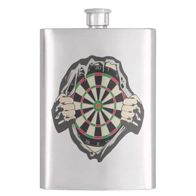 Breakthrough to the Bullseye – Ultimate Dartboard  Flask (Front)