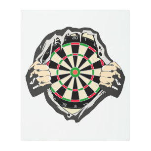 Breakthrough to the Bullseye – Ultimate Dartboard  Metal Print