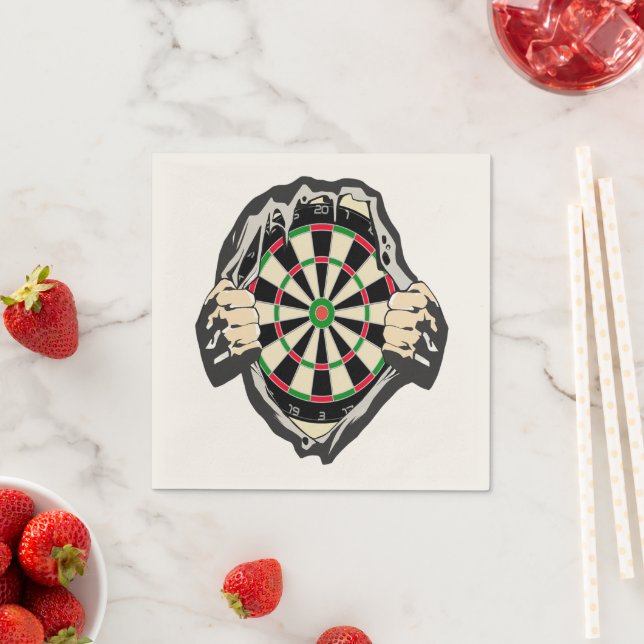 Breakthrough to the Bullseye – Ultimate Dartboard  Napkins (Insitu)