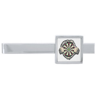 Breakthrough to the Bullseye – Ultimate Dartboard  Silver Finish Tie Bar