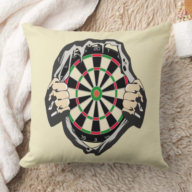 Breakthrough to the Bullseye – Ultimate Dartboard  Throw Pillow (Blanket)