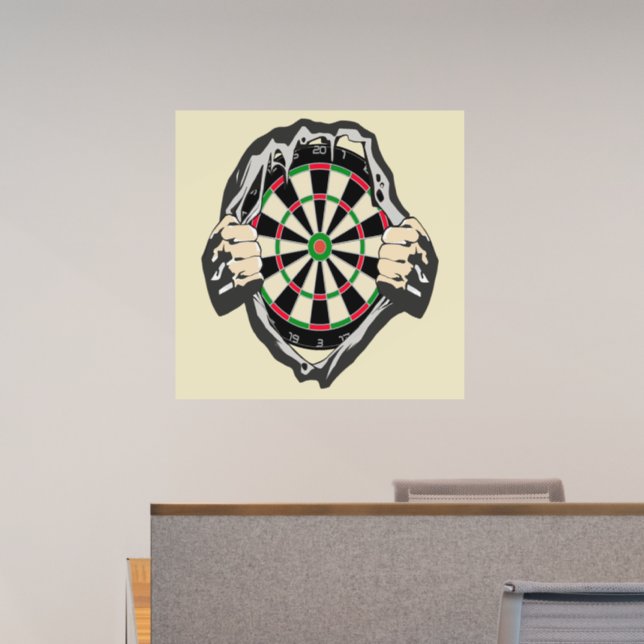 Breakthrough to the Bullseye – Ultimate Dartboard  Wall Decal (Office)
