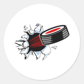Breakthru Hockey Puck Classic Round Sticker