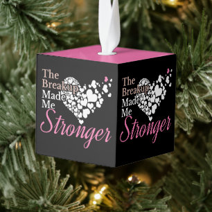 Breakup Made Me Stronger - Recovery Support Cube Ornament