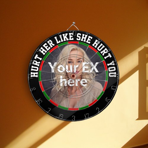 Breakup perfect gift for him to get over her dart board