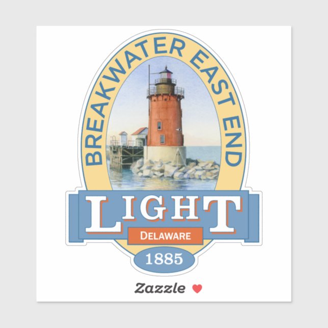 Breakwater East End Lighthouse Sticker (Sheet)