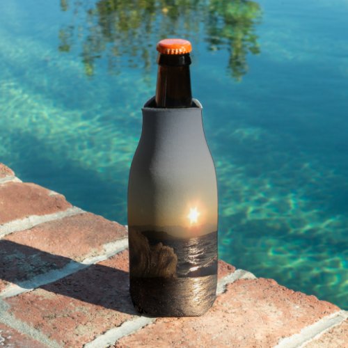 Breakwater in Croatia beautiful sunset            Bottle Cooler