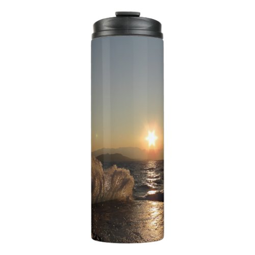 Breakwater in Croatia beautiful sunset         Thermal Tumbler