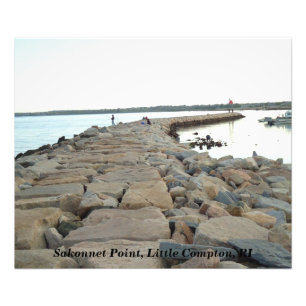 Breakwater, Sakonnet Point, Little Compton, RI Photo Print