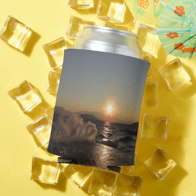 Breakwater Sunset in Croatia – Adriatic Bura Waves Can Cooler (In Situ Summer)