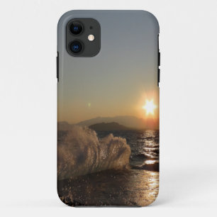 Breakwater Sunset in Croatia – Adriatic Bura Waves iPhone 11 Case