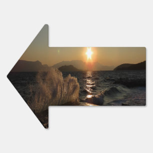 Breakwater Sunset in Croatia – Adriatic Bura Waves Sign